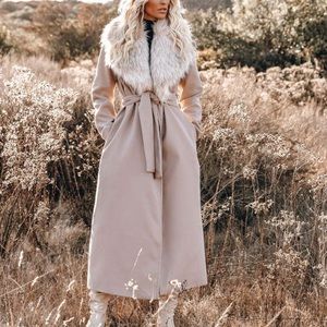 Vici Coat with Fur Trim NWT